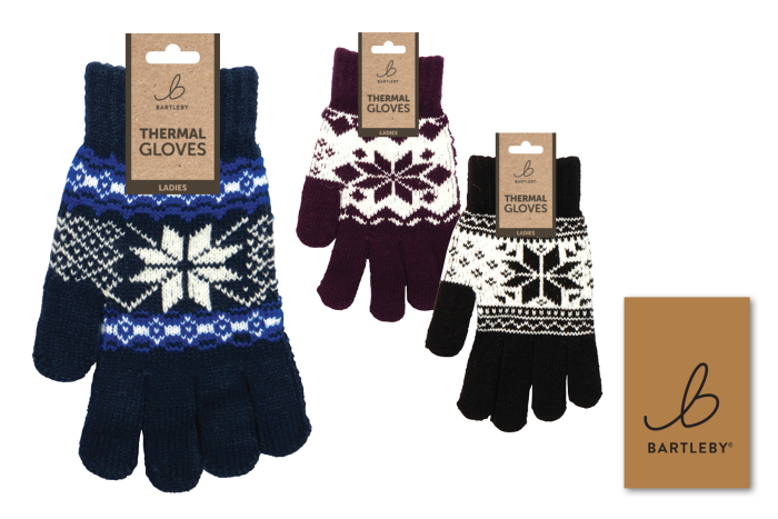 Ladies Fairisle Knitted Gloves