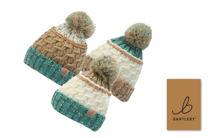 Pastel Sherpa Lined Ladies Bobble Hat