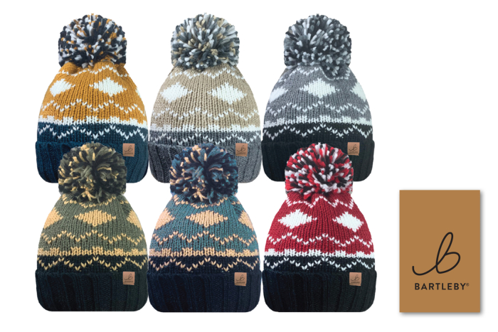 Sherpa Lined Diamond Bobble Hat