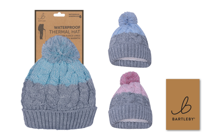 Ladies Waterproof Bobble Hat