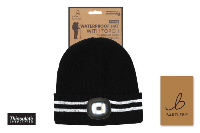 Mens Waterproof Hat with Light