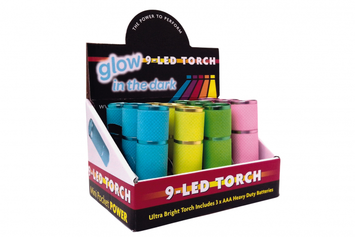 9 LED Glow in the Dark Torch