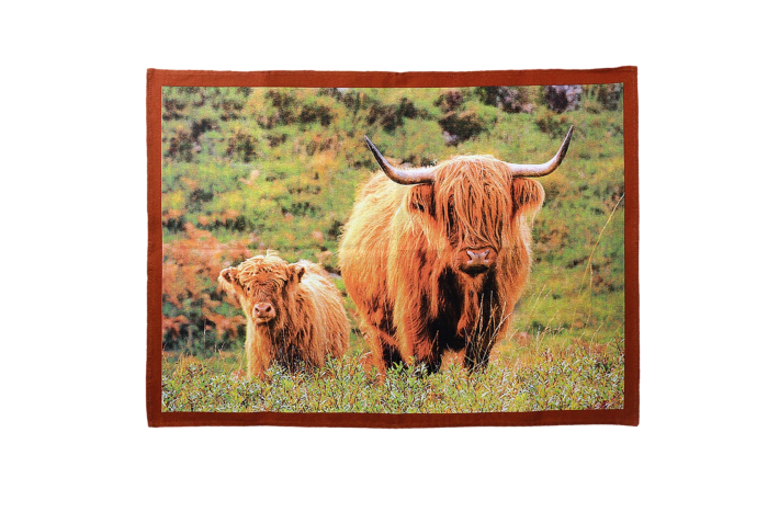 Highland Cow Tea Towel