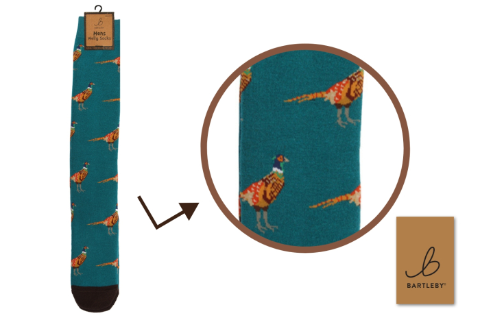 Mens Funky Welly Socks - Pheasant