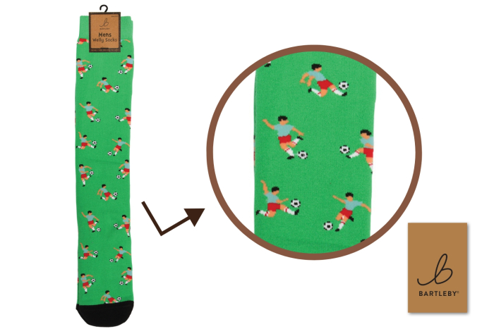 Mens Funky Welly Socks - Football 