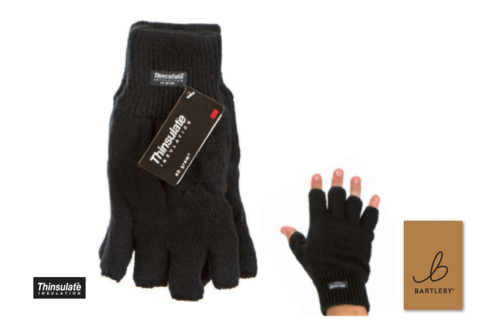 Adult Fingerless Thinsulate Gloves