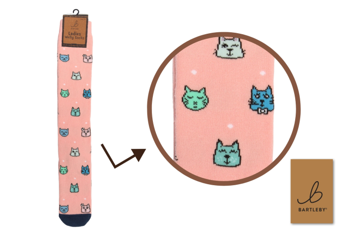 Funky Welly Socks - Cartoon Cats
