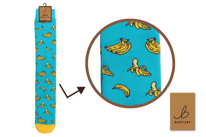Mens Funky Welly Socks - Bananas