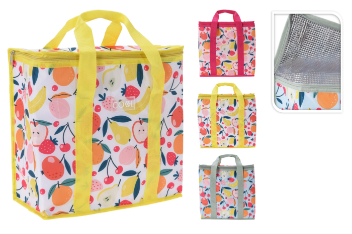 Assorted Fruit Print Cool Bag - 16L