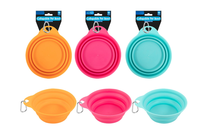 Collapsible Dog Bowl with Clip