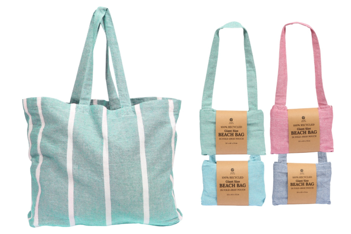 Beach Bag In Pouch - Recycled Cotton