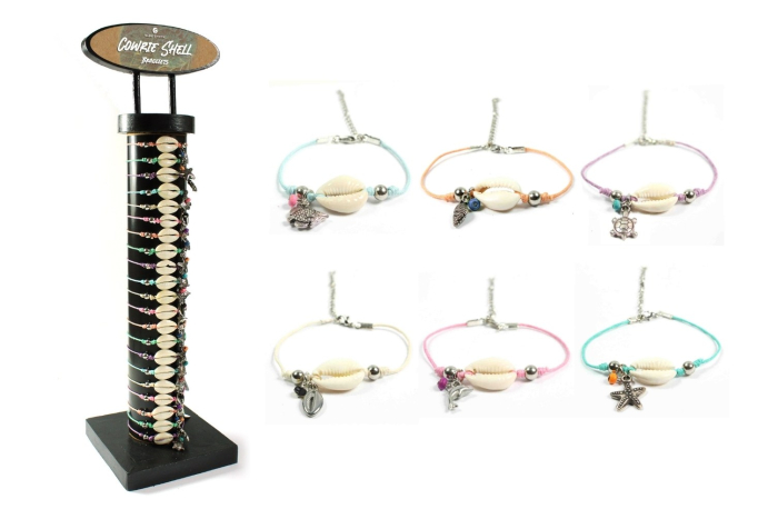  Cowrie/Metal Sealife Bracelet