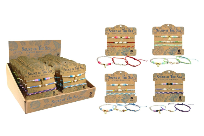 Pastel Shell Stacker Bracelets