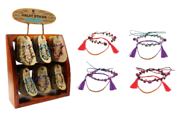 Stacker Anklet with Bells - On Stand