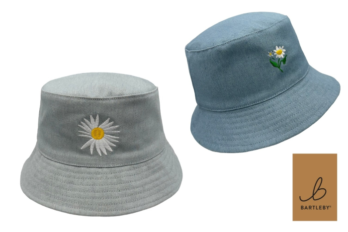 Girls Daisy Denim Bucket Hat