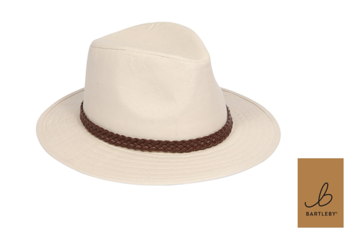Adult Cotton Fedora with Leather Band