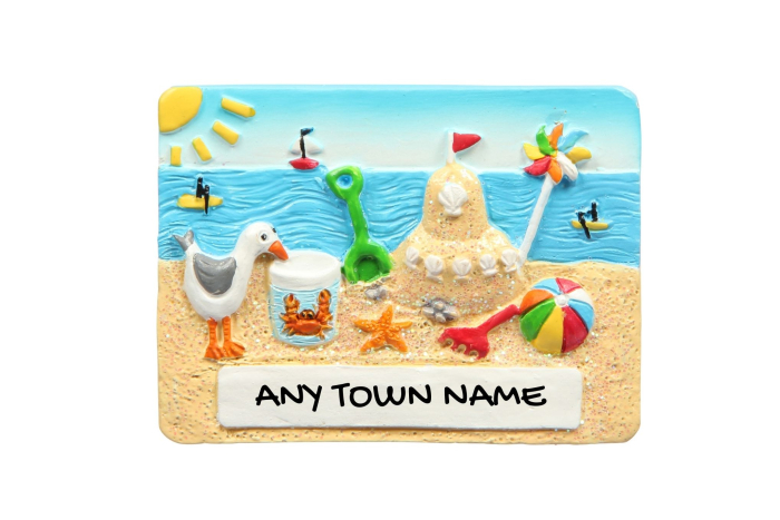 Sandcastle Fun Magnet - Town Named