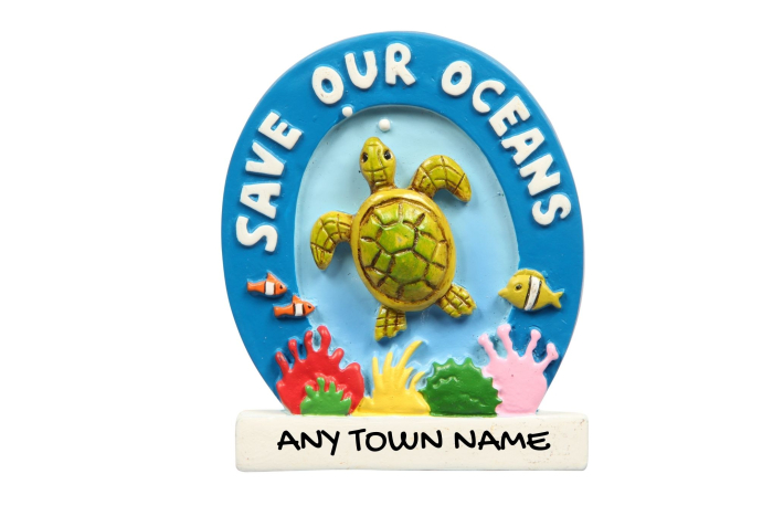 Save The Oceans Magnet - Town Named