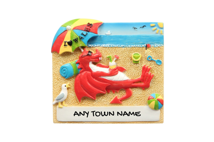 Dragon Sunbathe Magnet - Town Named