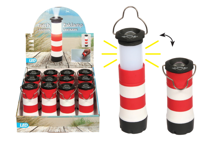 Led Push Up Lighthouse Torch