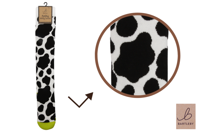 Funky Welly Socks - Cow Patch 