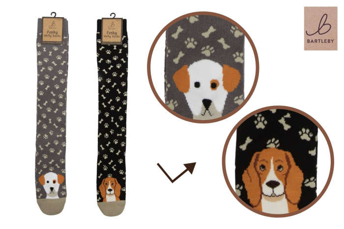 Funky Welly Socks - Playful Puppies 