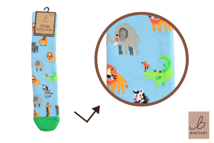 Funky Welly Socks - Cute Safari