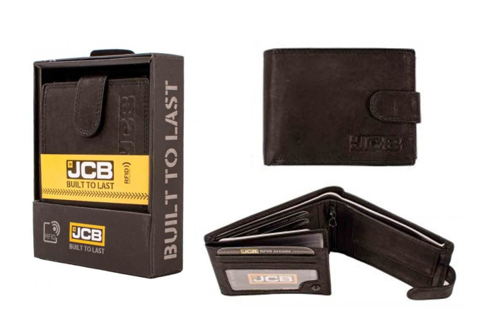  JCB Leather Wallet - Black
