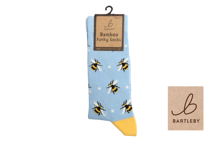Ladies Funky Bamboo Socks - Bumble Bees