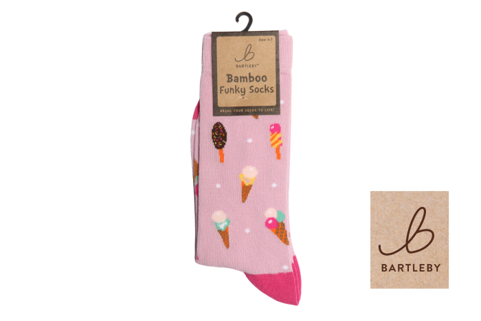 Ladies Funky Bamboo Socks - Ice Creams 