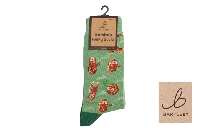 Ladies Funky Bamboo Socks - Sleepy Sloths