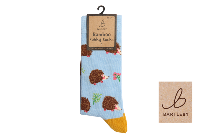 Ladies Funky Bamboo Socks - Woodland Hedgehogs 