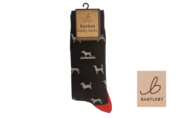 Mens Funky Bamboo Socks - Hunting Dogs