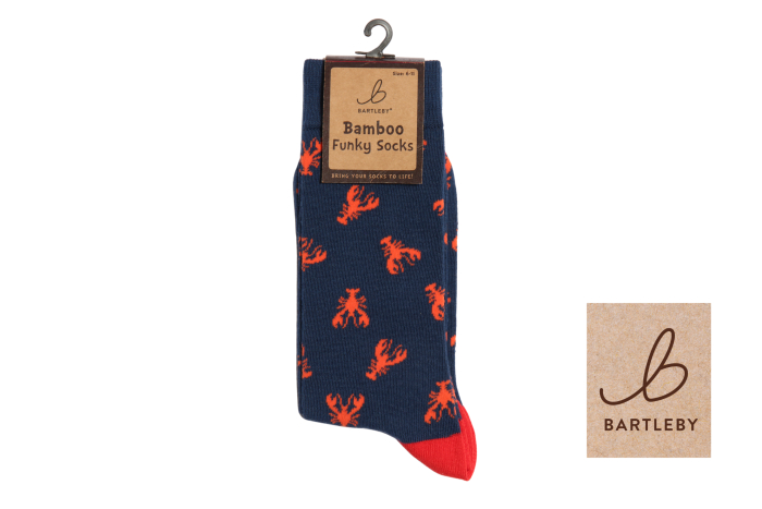 Mens Funky Bamboo Socks - Larry Lobster