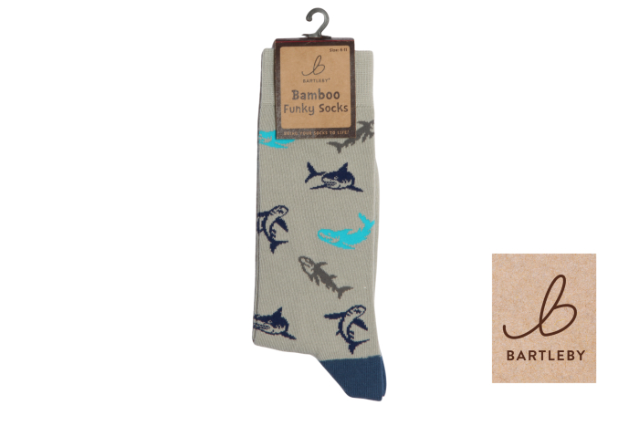Mens Funky Bamboo Socks - Shark