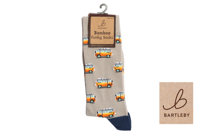 Mens Funky Bamboo Socks - Surfer Bus 