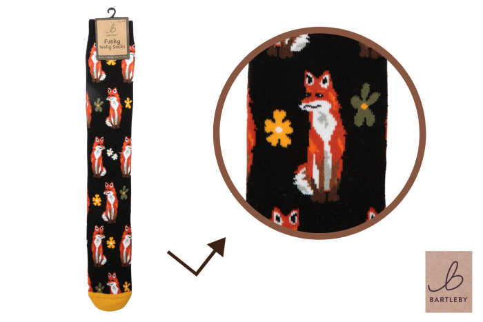 Funky Welly Socks - Cunning Fox