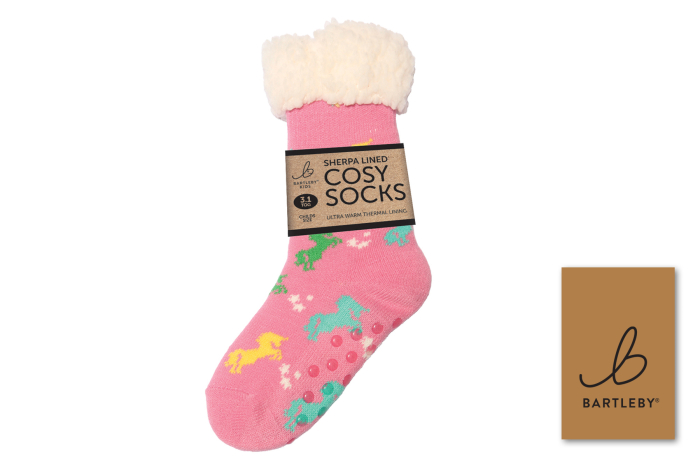 Childs Sherpa Socks - Unicorn