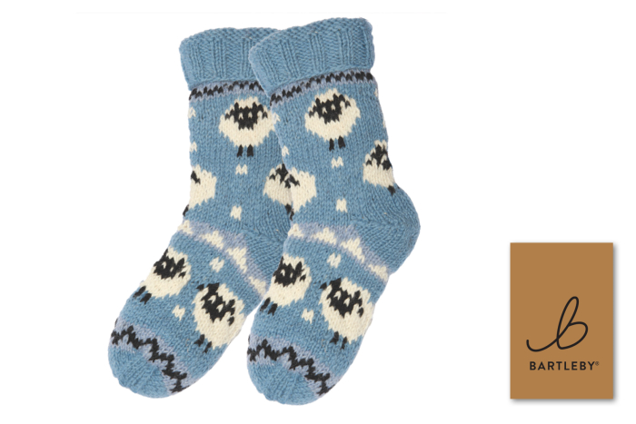 Long Wool Knit Socks - Sheep