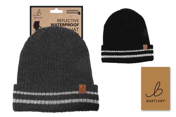 Mens Waterproof Reflective Stripe Hat