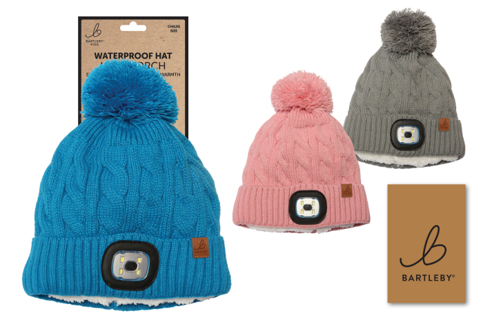 Childs Waterproof Hat with Light