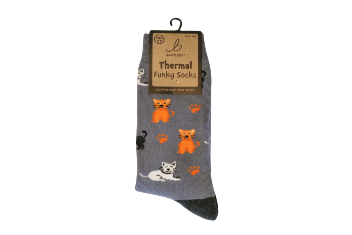 Funky Thermal Socks - Crazy Cats