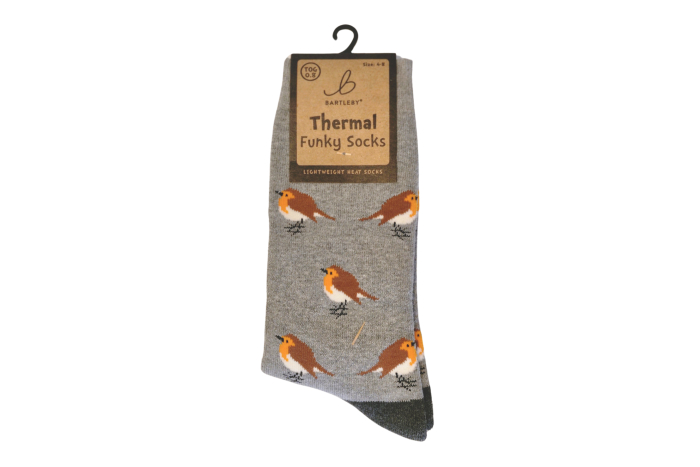 Funky Thermal Socks - Garden Robin