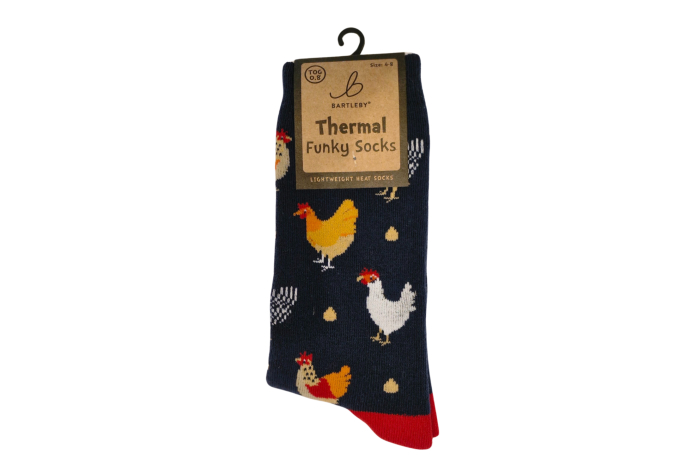 Funky Thermal Socks - Colourful Chickens