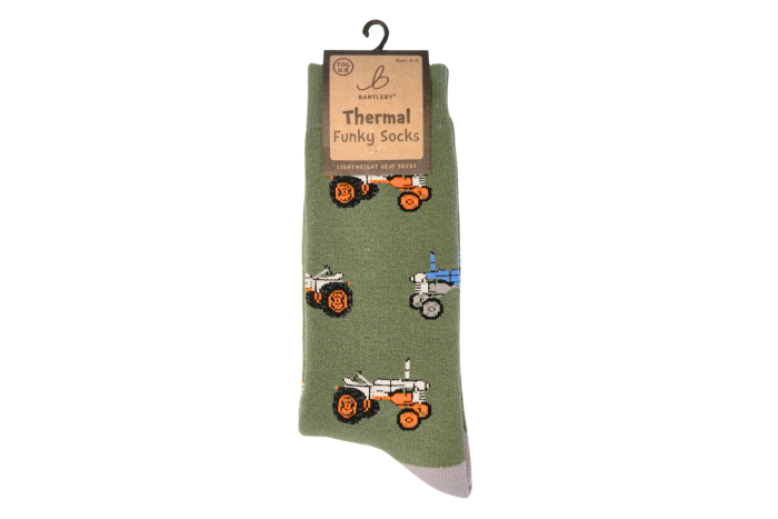 Funky Thermal Socks - Retro Tractor 
