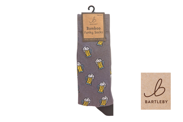 Mens Funky Bamboo Socks - Beer Party