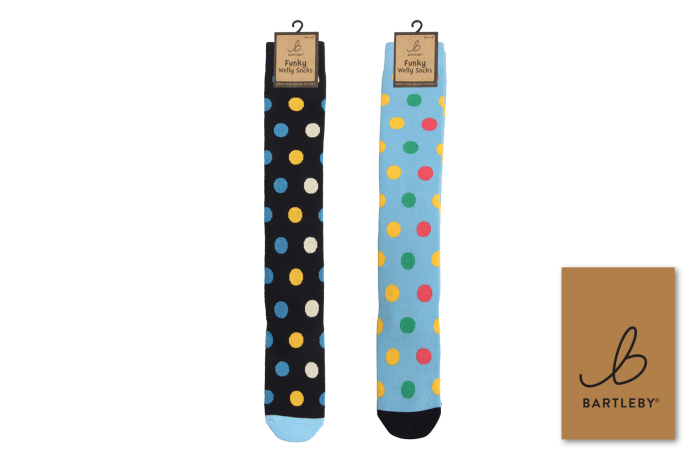 Ladies Welly Socks - Colourful Spots