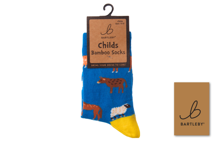 Childs Funky Bamboo Socks - Farmyard Friends