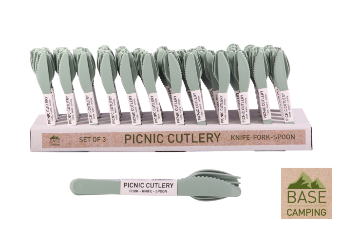 Picnic Cutlery - Set of 3, In Display