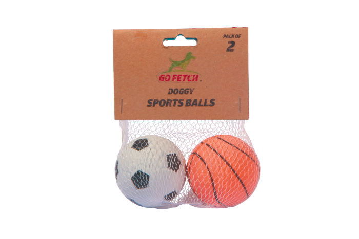 Rubber Dog Balls - Net of 2 